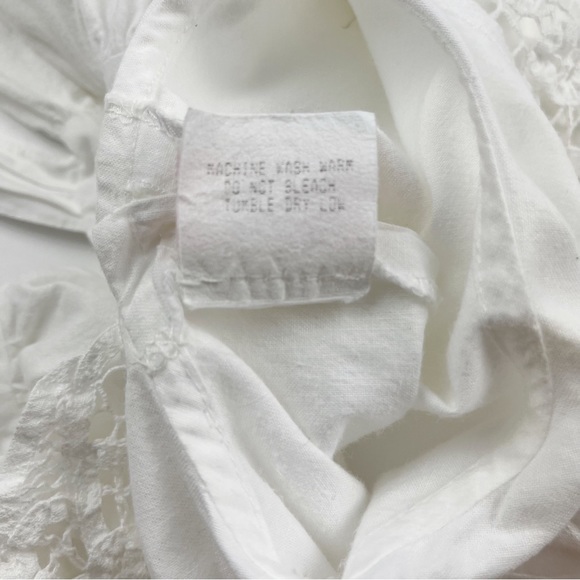 Vintage Allison Rose White Dress Eyelet Lace Bib Collar Size 2T - Picture 7 of 12